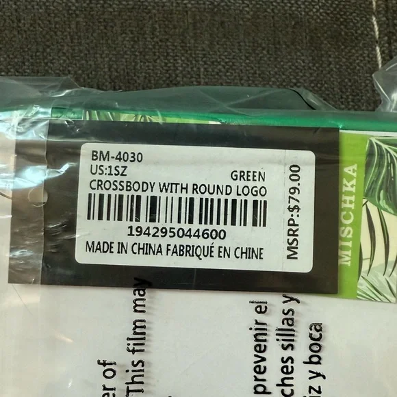 NWT💎 Badgley Mischka Kelly Green Leather Crossbody - Picture 4 of 10
